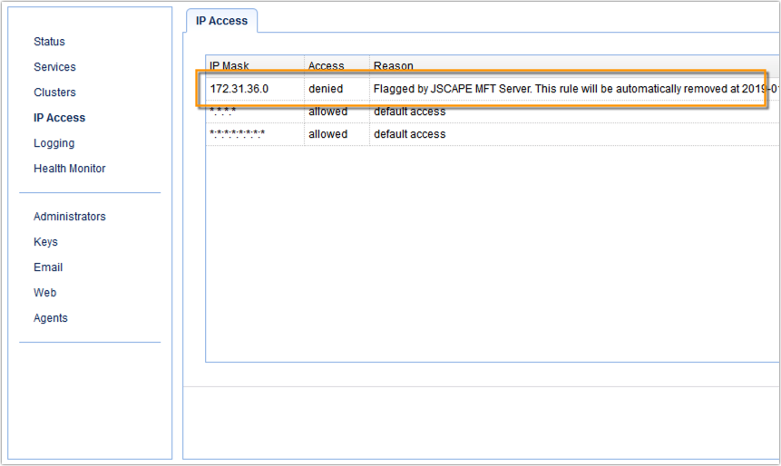 blocked ip at mft gateway