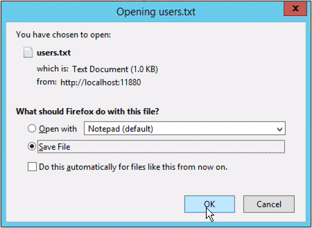 export and import users in mft server - json text file