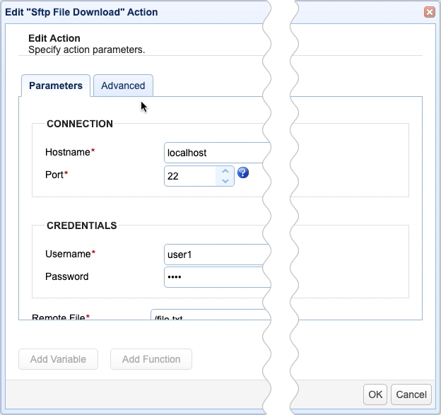 sftp file download action 1