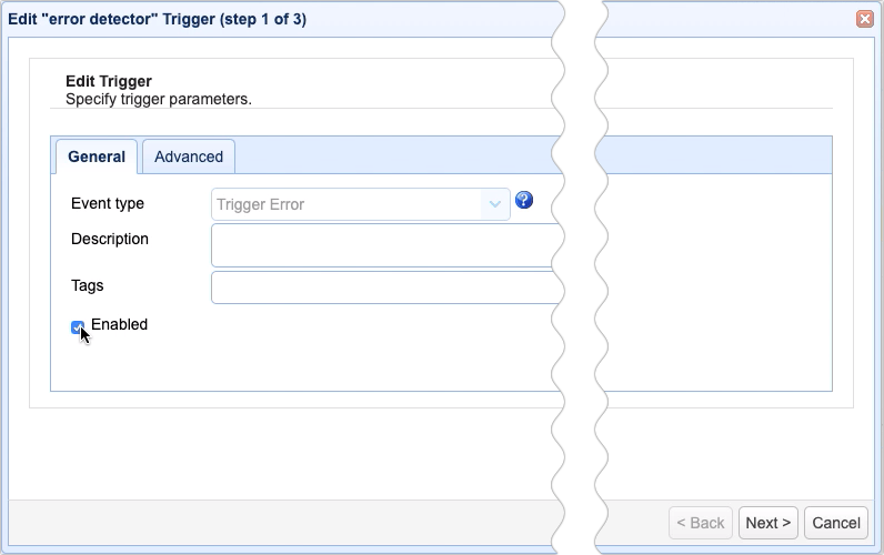 enable error detector