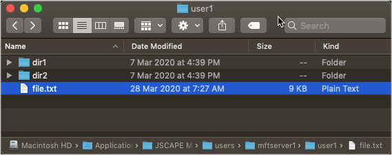 file in directory mac-1