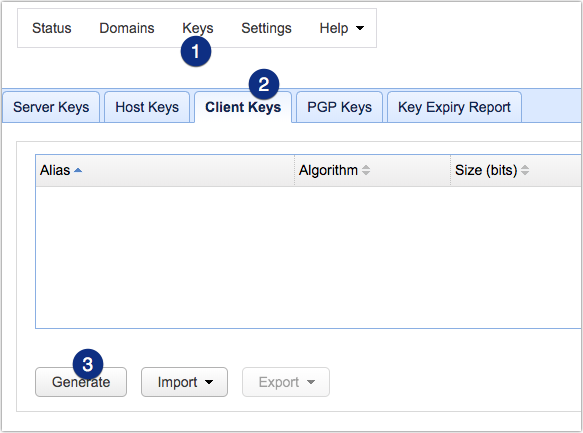 generate client keys
