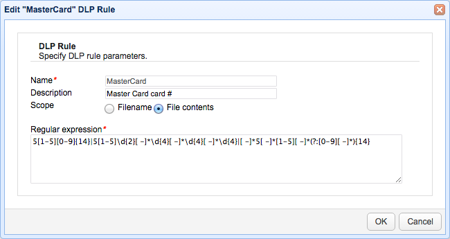 mastercard regular expression dlp.png