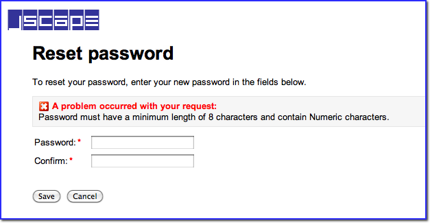 mft server password reset error