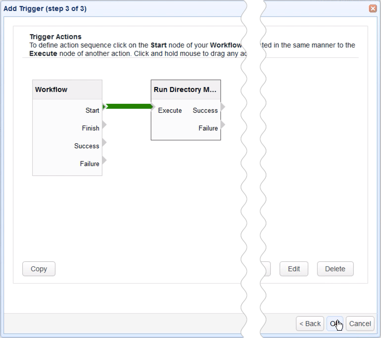 new run directory monitor action