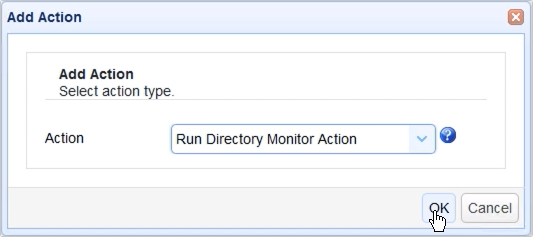 run directory monitor action