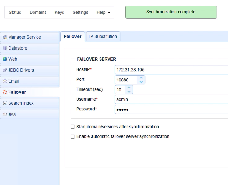 sycnhronization complete mft server